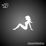 Trucker Girl Sticker
